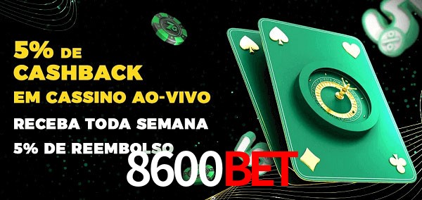 Promoções do cassino ao Vivo 8600bet